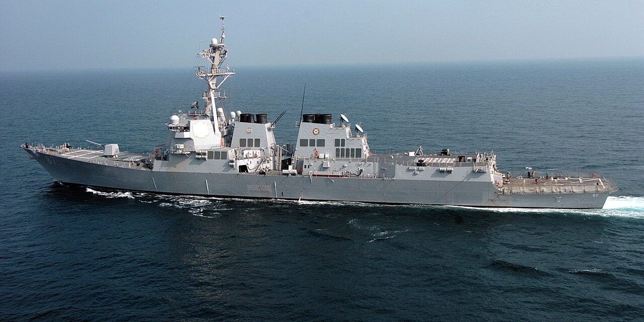 USS Mason Shoots Down Houthi Weapons