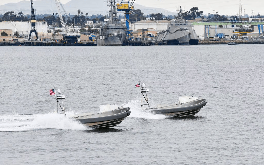 Navy Introduces New Surface Drone Squadron at Naval Base San Diego Ceremony