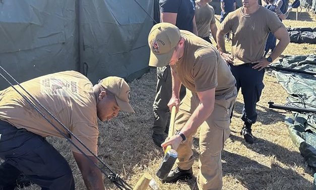 USS St. Louis Sailors Assist in Tent Construction at Guantanamo Bay Ahead of Immigrant Arrivals