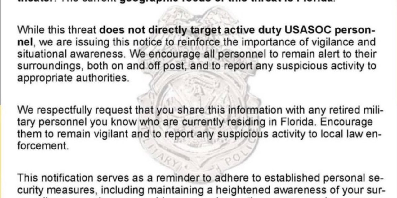 Red Alert for Florida Vets: Credible Threat Targets Retired Warriors