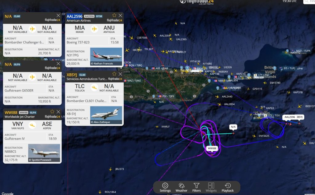 Commercial aircraft experience GPS disruption and are rerouted eastward away from Venezuela.