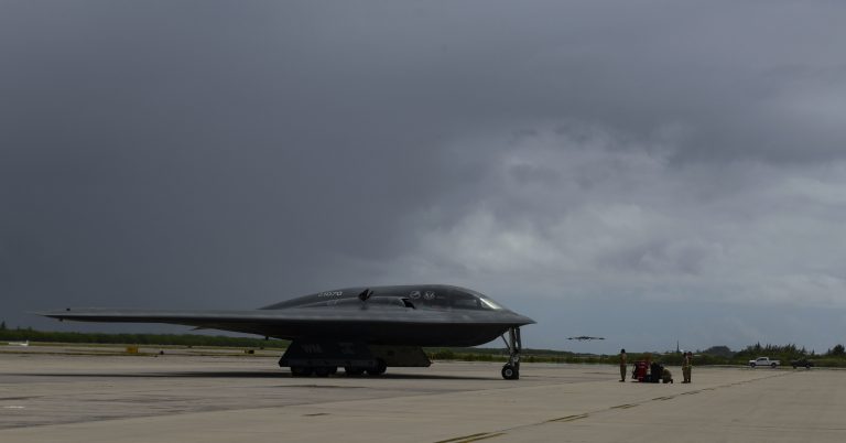 B-2 bombers at Diego Garcia.
